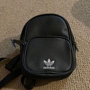 New Adidas mini PU Leather backpack. Black